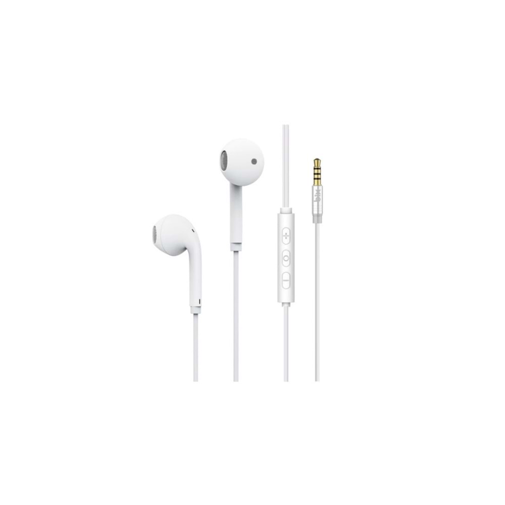 Bix TCA3HF 14.2mm Dinamik Sürücülü Mikrofonlu Kulak İçi Kulaklık Beyaz
