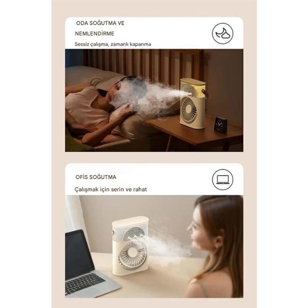 LEERFEİ LF-F9 USB Lİ SULU MASA ÜSTÜ VANTİLATÖR