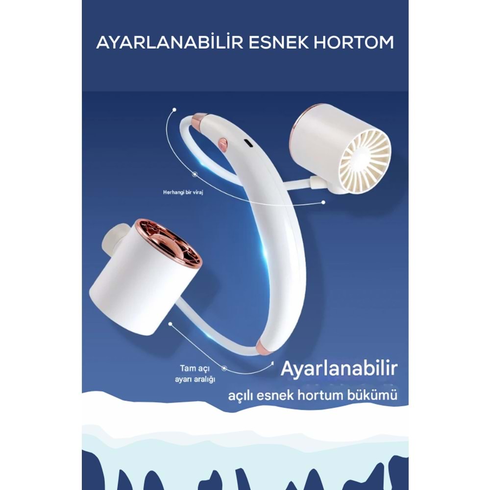LEERFEİ ZB135 BOYUNLUK ŞARJLI VANTİLATÖR