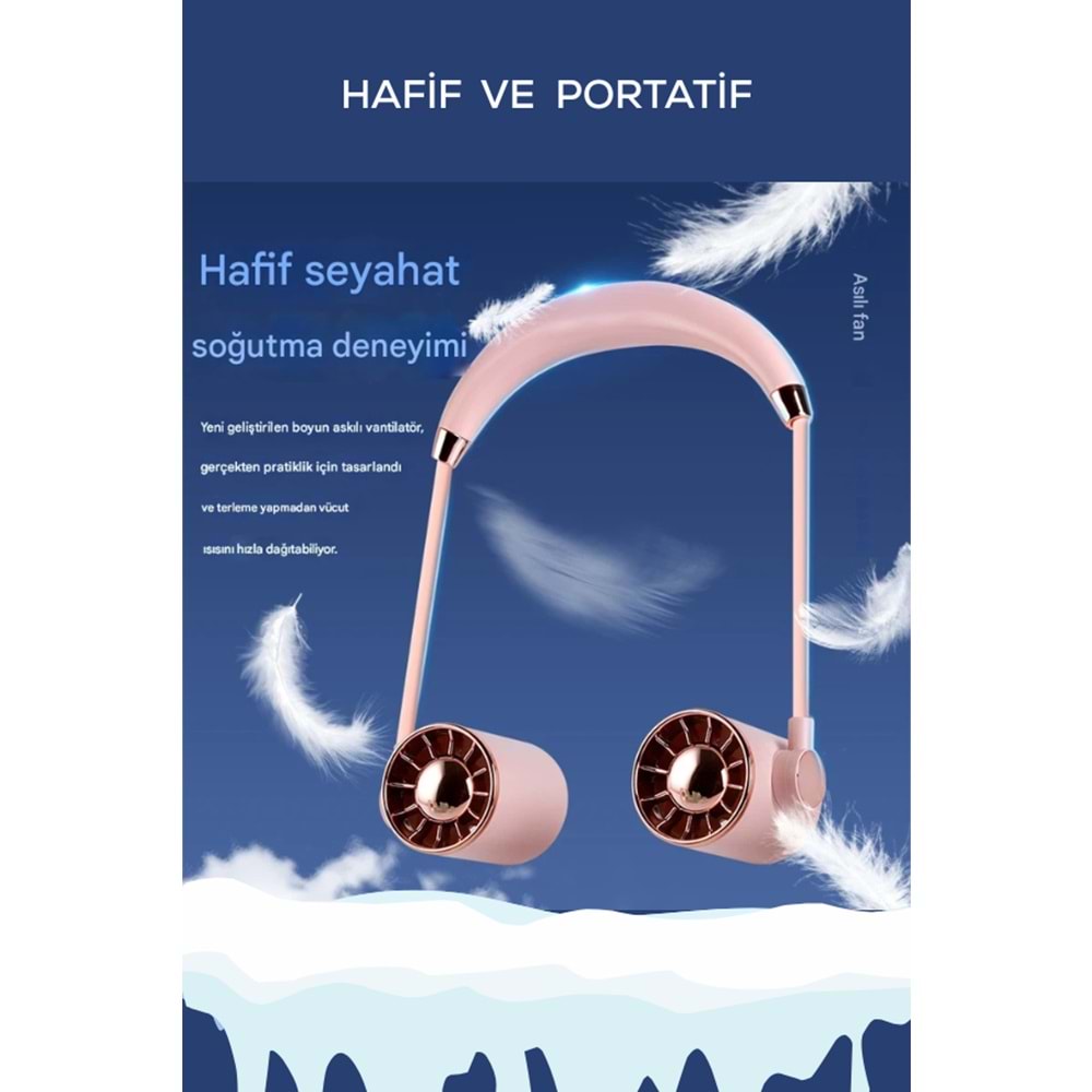 LEERFEİ ZB135 BOYUNLUK ŞARJLI VANTİLATÖR