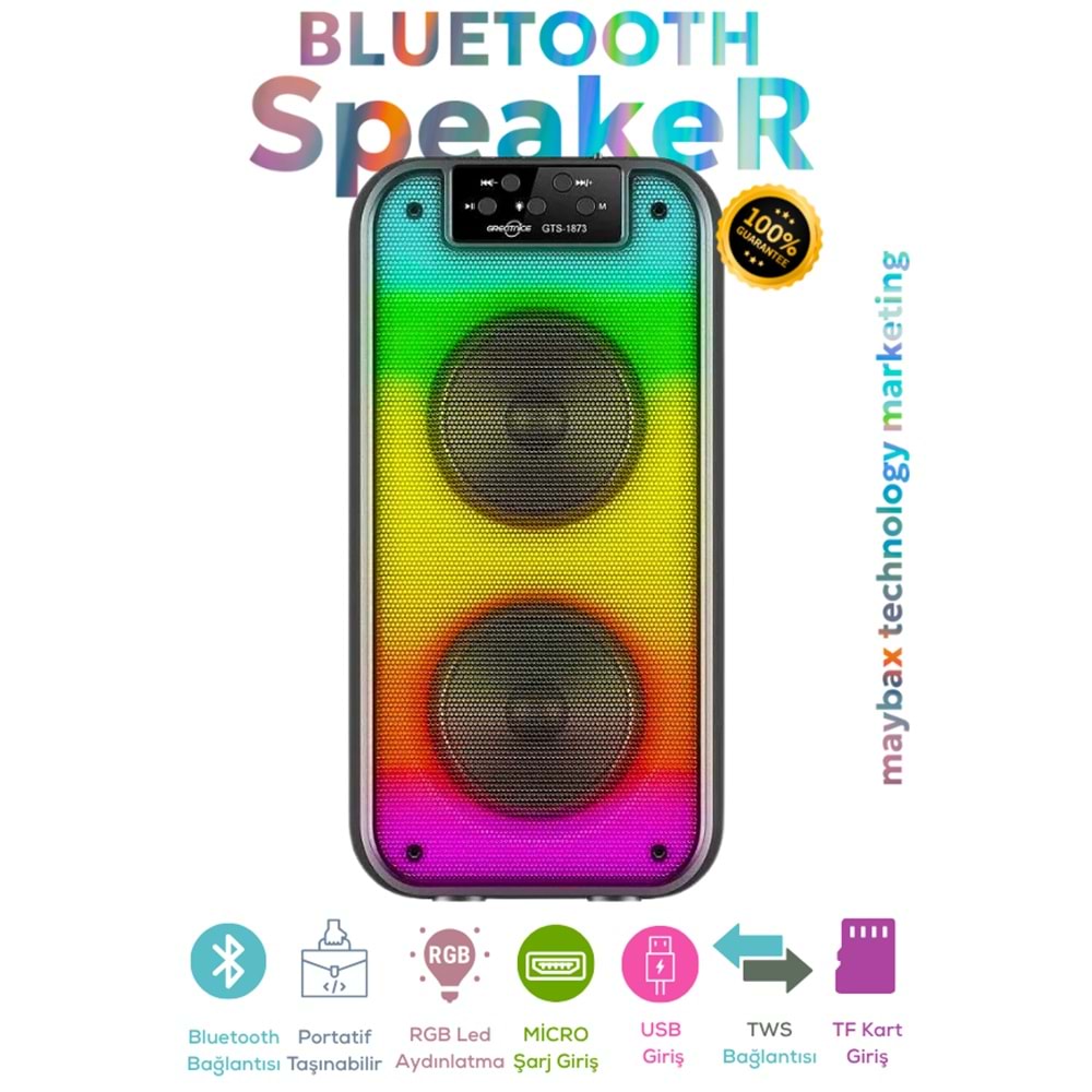 GTS-1873 IŞIKLI BLUETOOTH SPEAKER