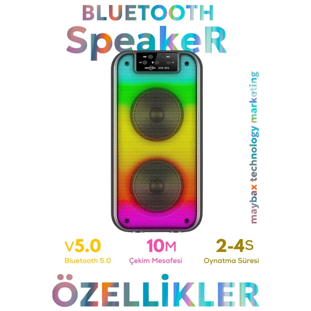 GTS-1873 IŞIKLI BLUETOOTH SPEAKER