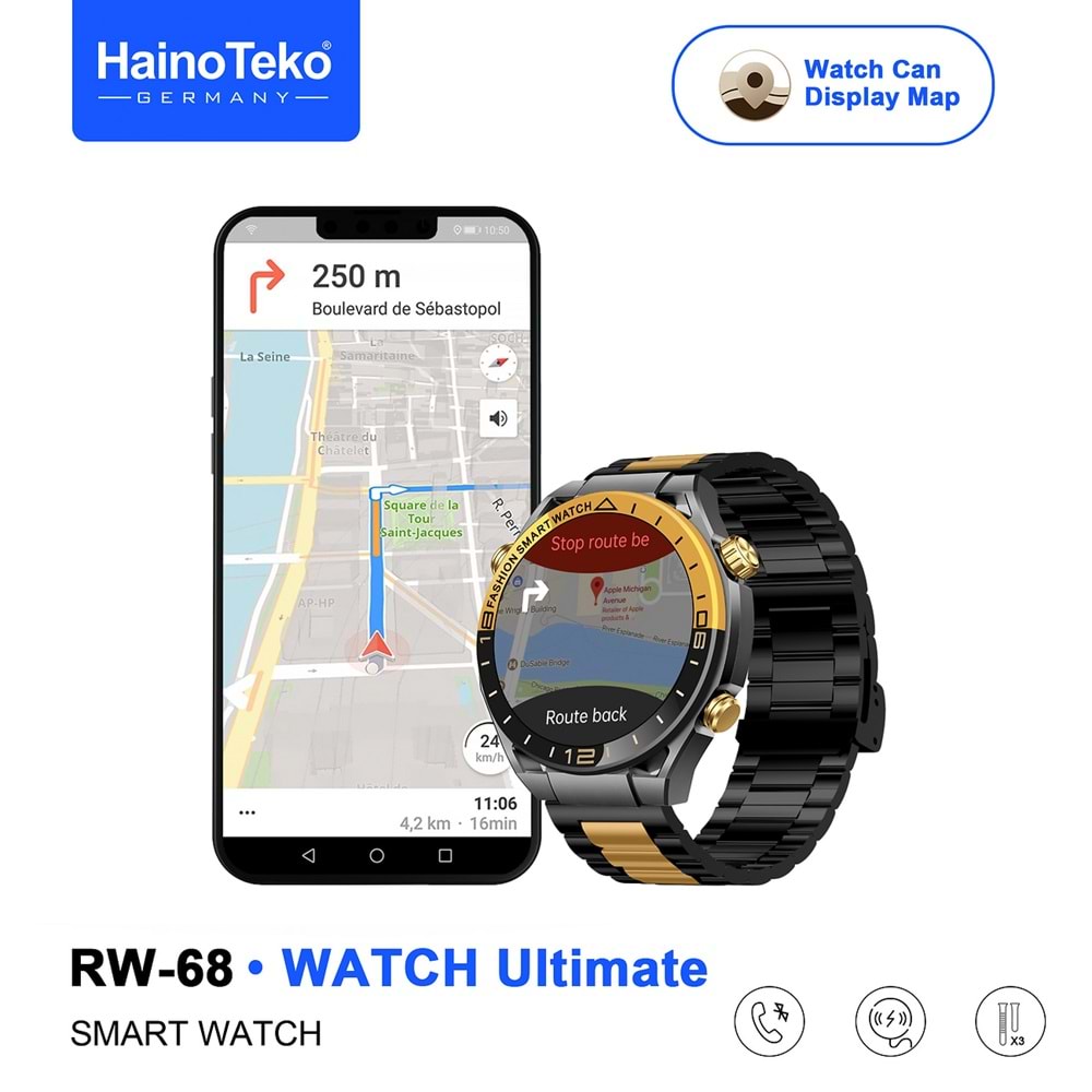 RW-68 HAİNO TEKO 3 KORDONLU AKILLI SAAT