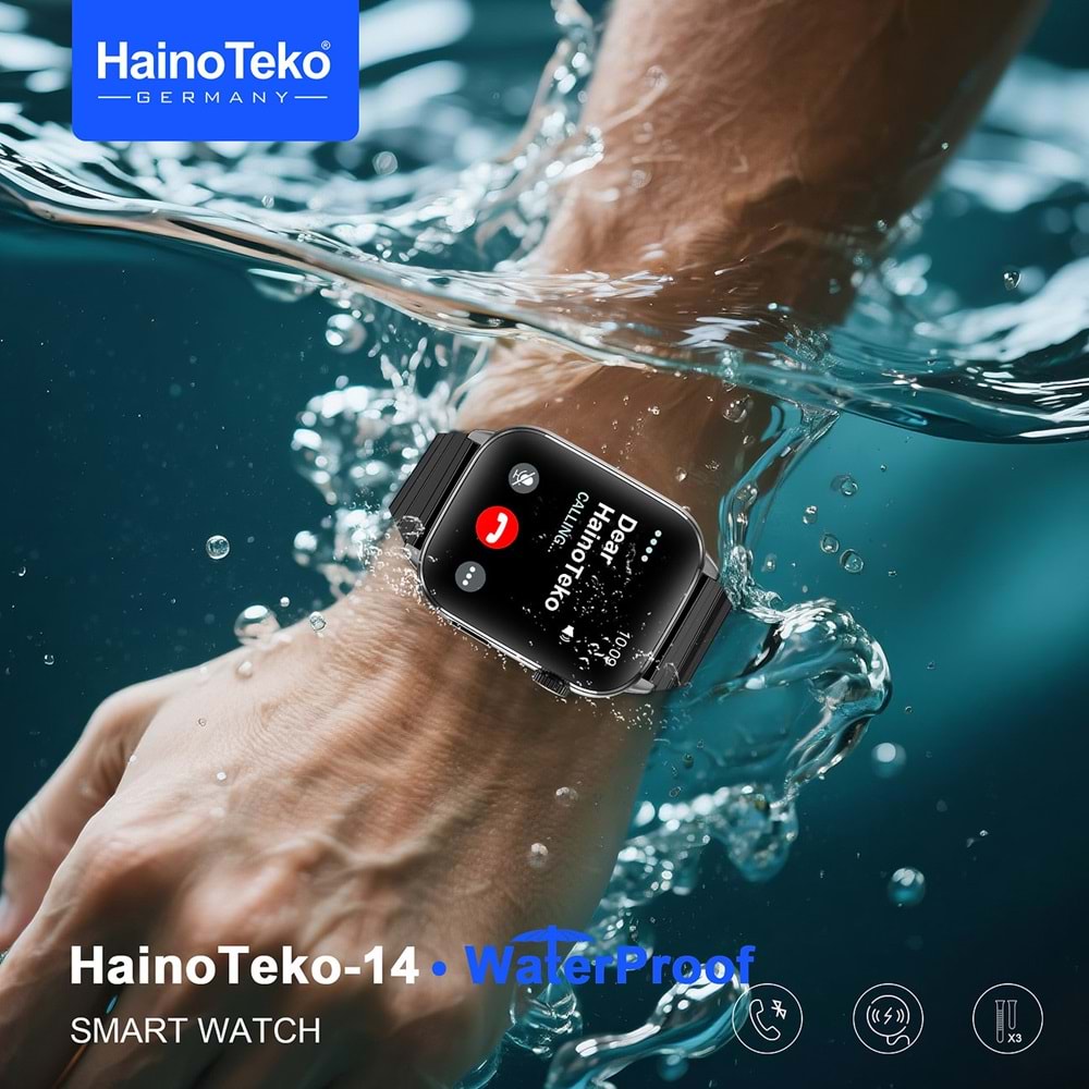 TEKO-14 HAİNO TEKO SU GEÇİRMEZ AKILLI SAAT 3 KORDONLU