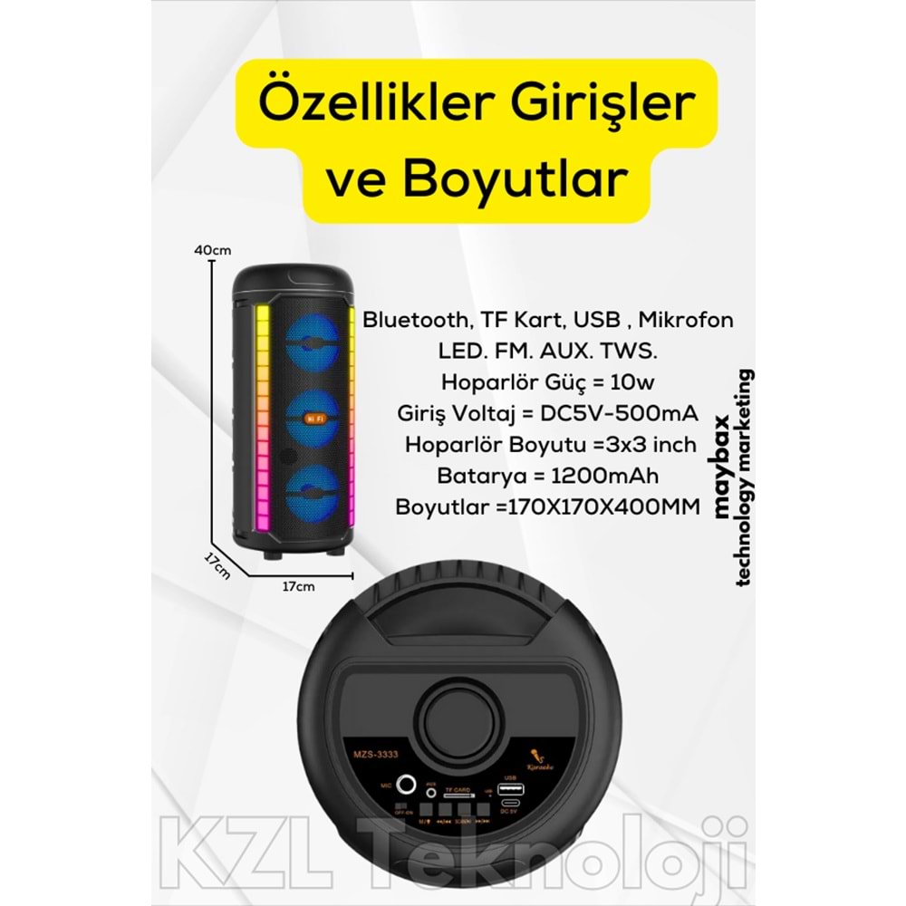 PG-6600 IŞIKLI BLUETOOTH SPEAKER