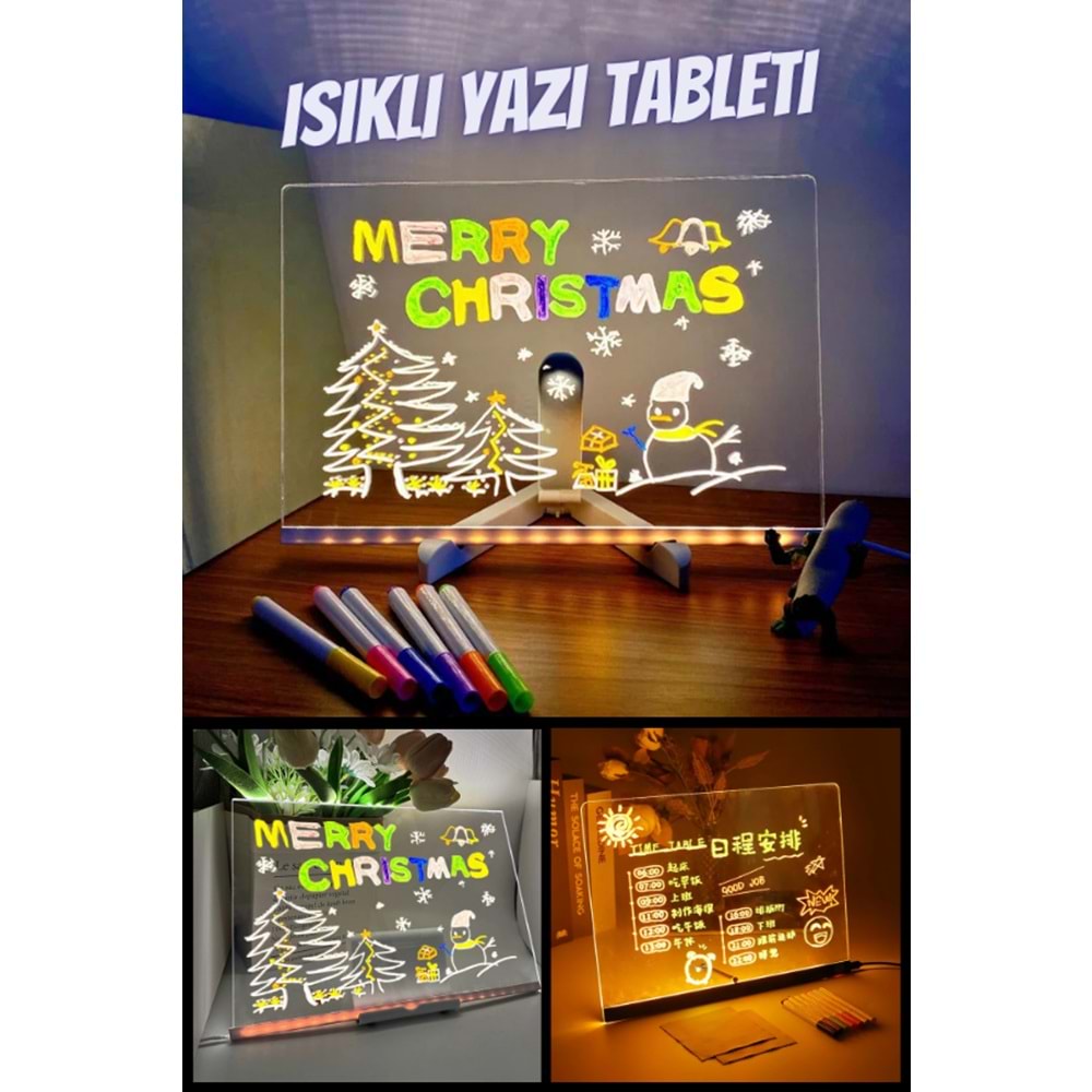 JS-01 AKRİLİK LÜMİNESAN IŞIKLI YAZI VE ÇİZİM TABLETİ