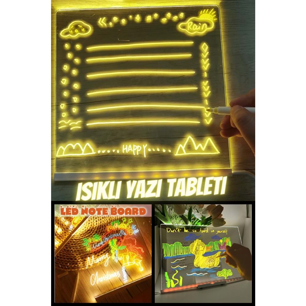 JS-01 AKRİLİK LÜMİNESAN IŞIKLI YAZI VE ÇİZİM TABLETİ