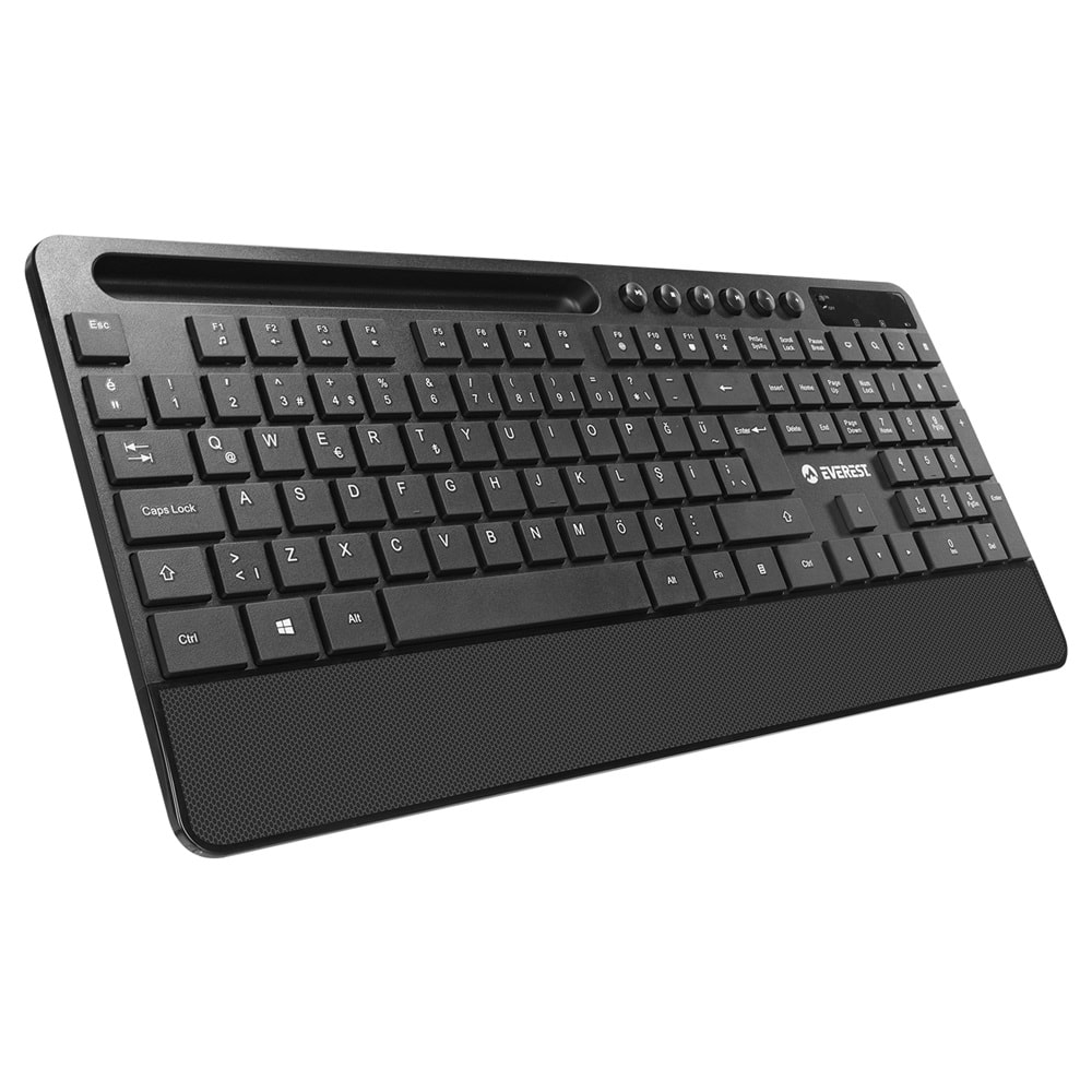 Everest KM-9676 Siyah Kablosuz 800/1200/1600 dpi Q Standart Klavye + Mouse Set