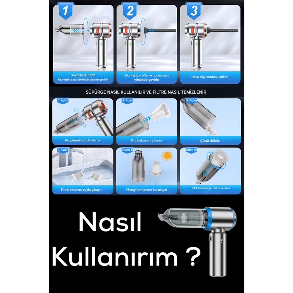 HL-121 VACUUM CLEANER PROFESYONEL EL SÜPÜRGESİ