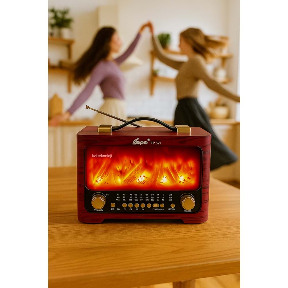 FP-821 ŞÖMİNELİ NOSTALJİK RADYO