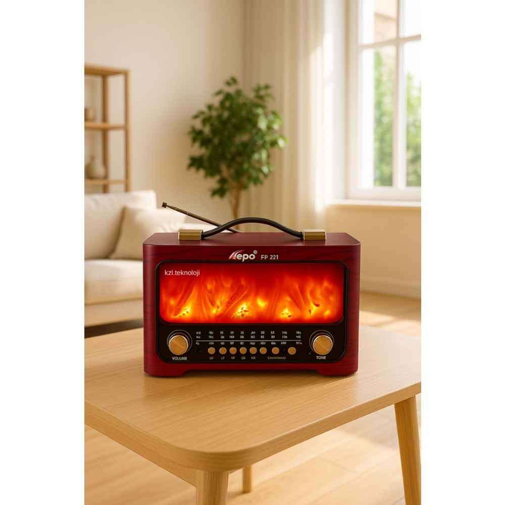 FP-821 ŞÖMİNELİ NOSTALJİK RADYO