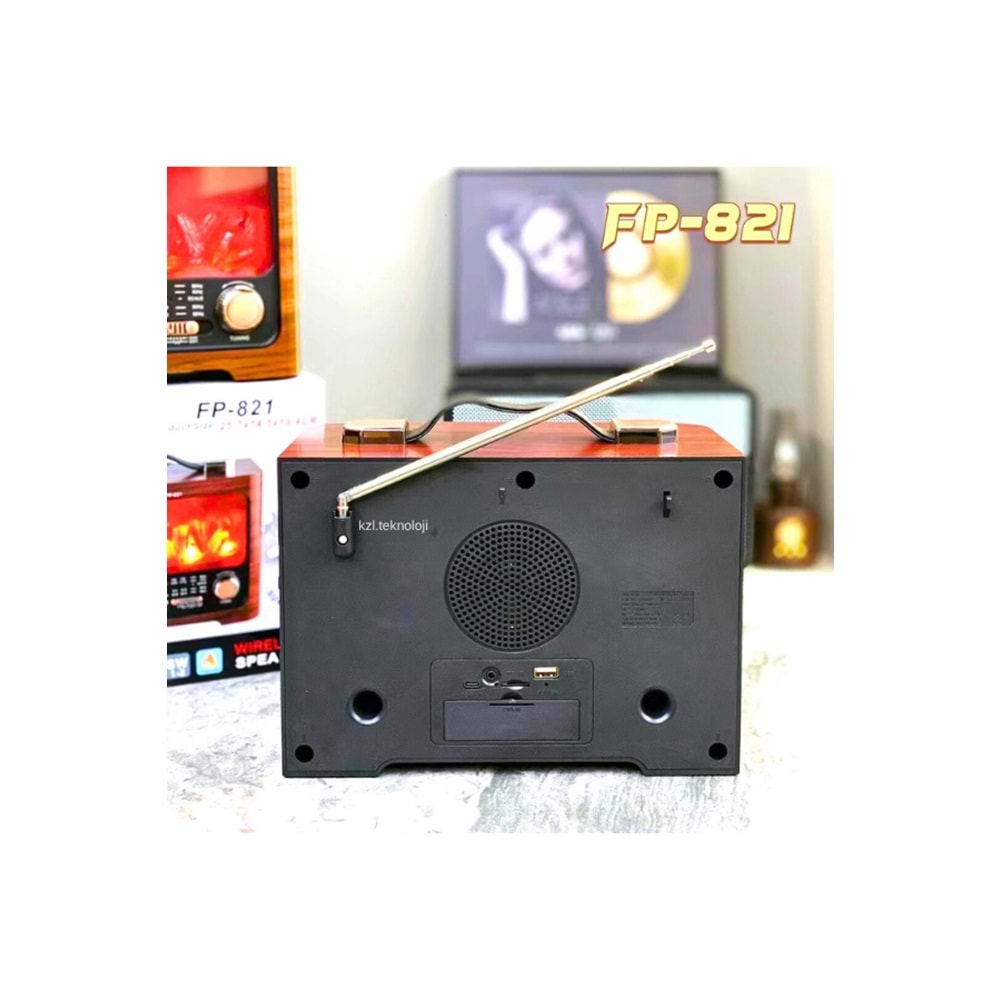 FP-821 ŞÖMİNELİ NOSTALJİK RADYO
