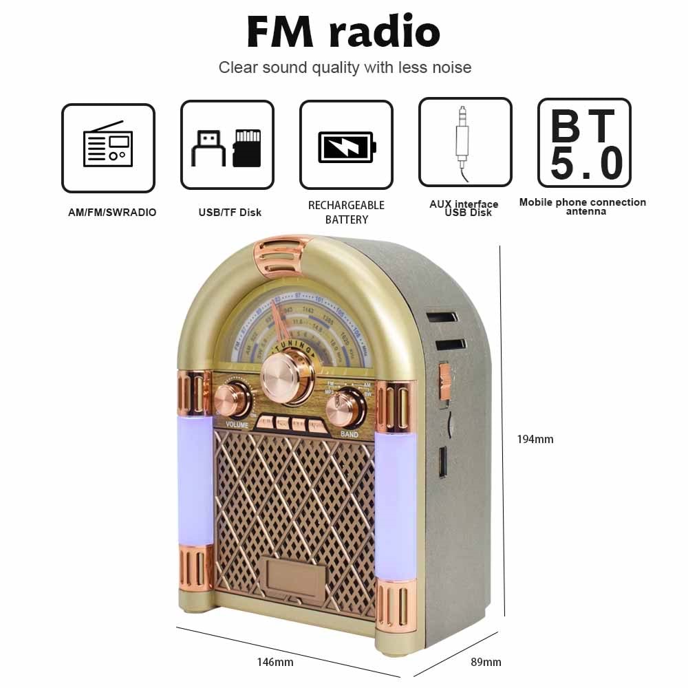 M68 NOSTALJİK RADYO BLUETOOTH MÜZİK ÇALAR