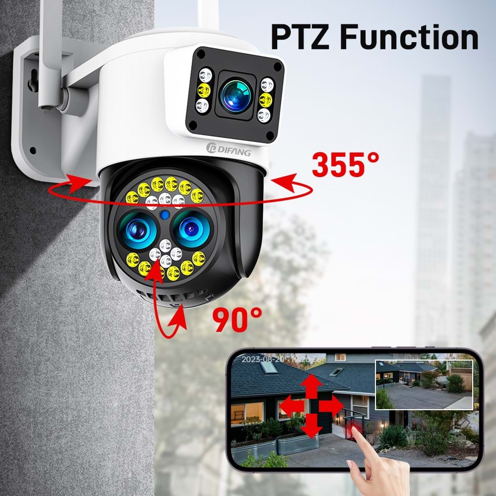 LF-006 // ÜÇ KAMERALI HD WİFİ IP KAMERA // LEERFEİ