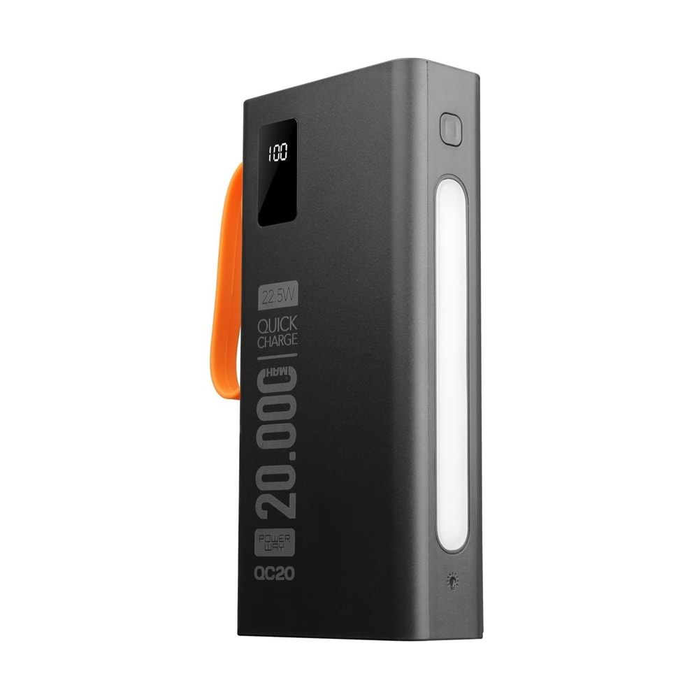 Powerway QC20 Pd 22.5w 20.000 Mah 3.0 Hızlı Şarj Qc20 Powerbank