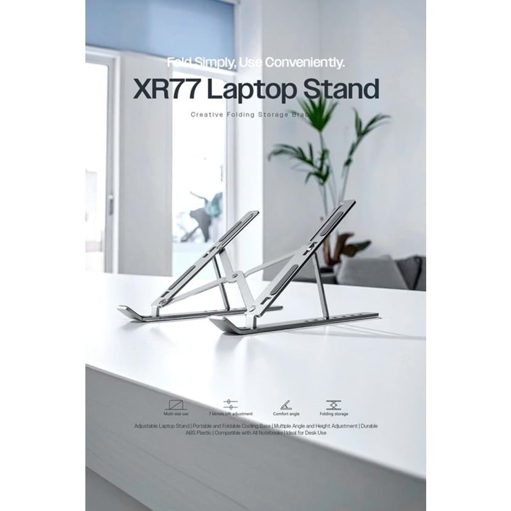 Powerway XR77 Alüminyum Ayarlı Katlanabilir Laptop Macbook Uyumlu Notebook Yükseltici Tutucu Stand