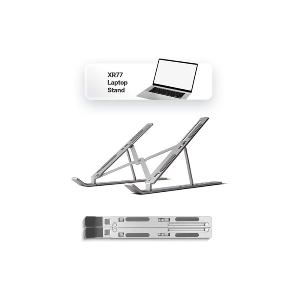 Powerway XR77 Alüminyum Ayarlı Katlanabilir Laptop Macbook Uyumlu Notebook Yükseltici Tutucu Stand