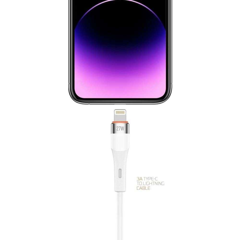 Powerway SCL27 Type-C To Lighting Cable - Iphone 27W 3A Şarj Kablosu
