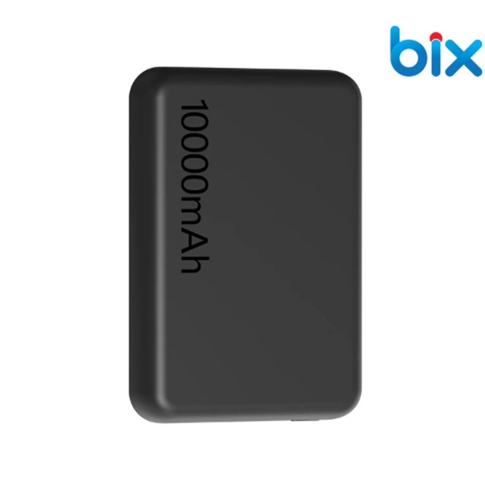 Bix PB112 15W Manyetik Kablosuz Şarj ve 20W USB-C Hızlı Şarj Destekli 10.000mAh MagSafe ve Qi Uyumlu Mini Powerbank