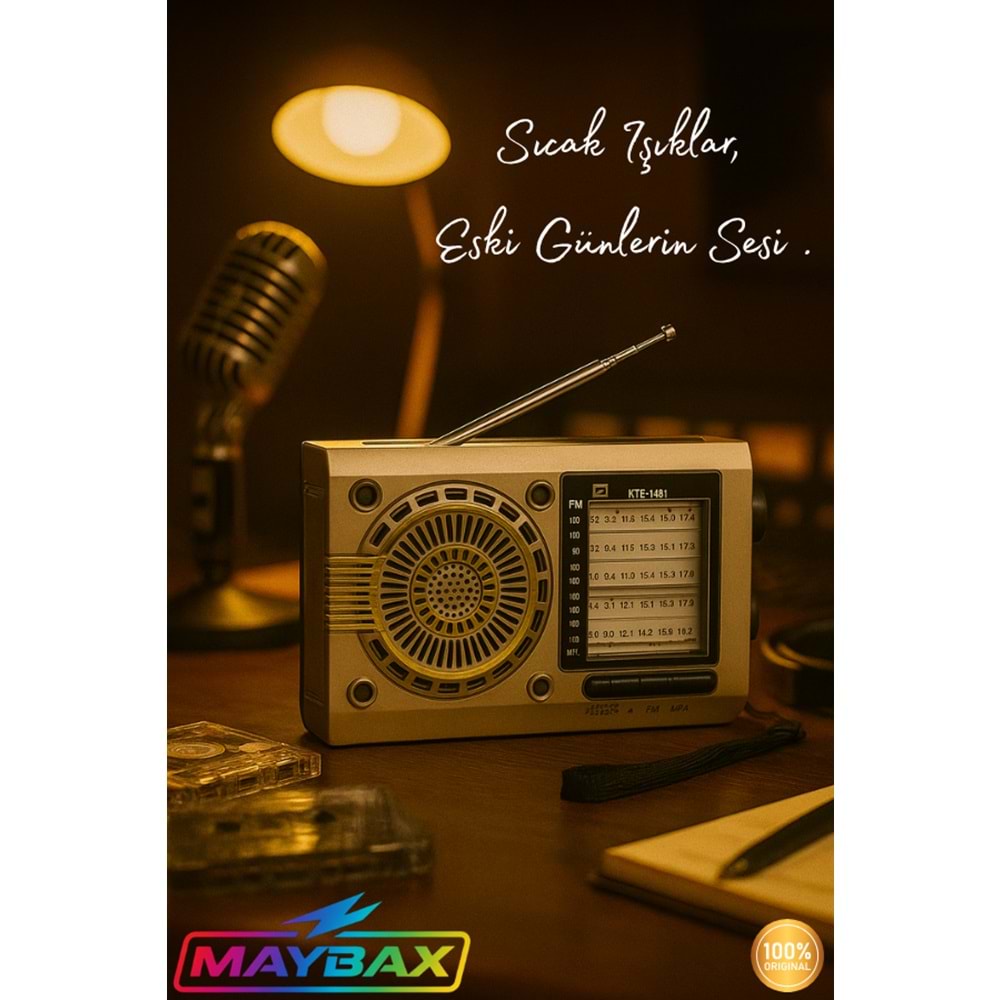 KTF-1481 BLUETOOTH NOSTALJİK RADYO