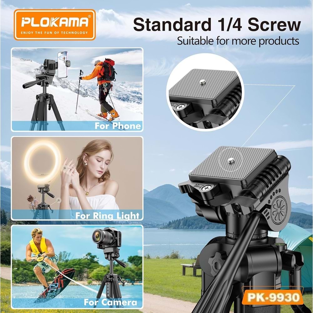 PLOKAMA PK-9930 150CM ORJİNAL BLUETOOTH TRİPOD