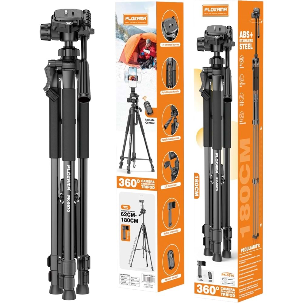 PLOKAMA PK-9970 180CM ORJİNAL BLUETOOTH TRİPOD