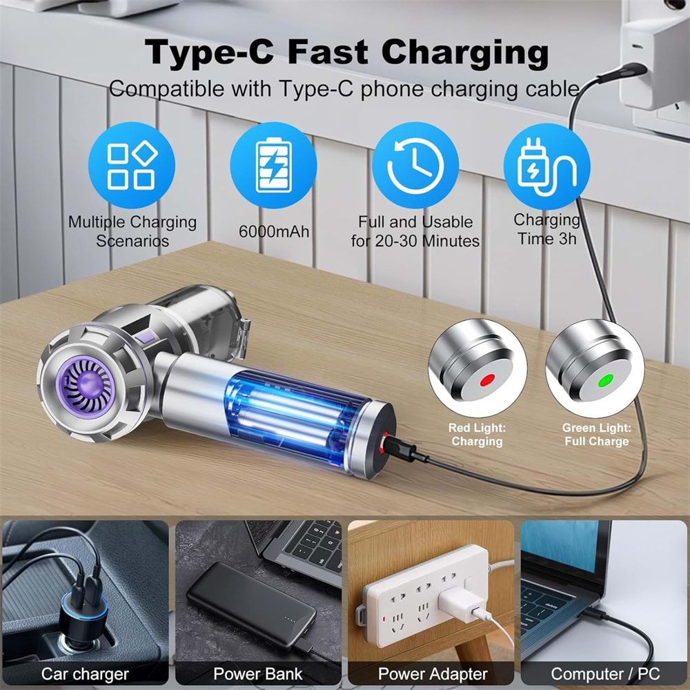 ST-6697 // GÖSTERGELİ VACUUM CLEANER EL SÜPÜRGESİ // LEERFEI