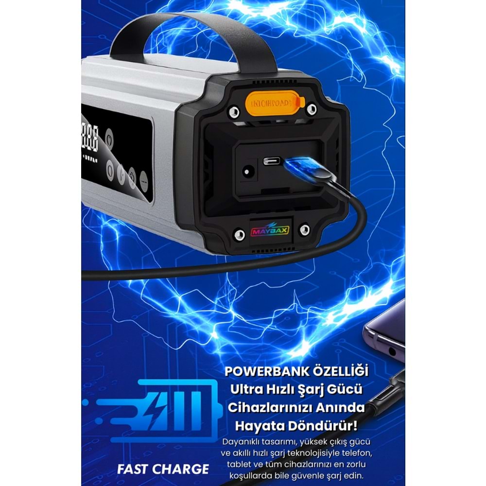 PG-6613 / AKÜ TAKVİYELİ ŞARJLI HAVA POMPASI