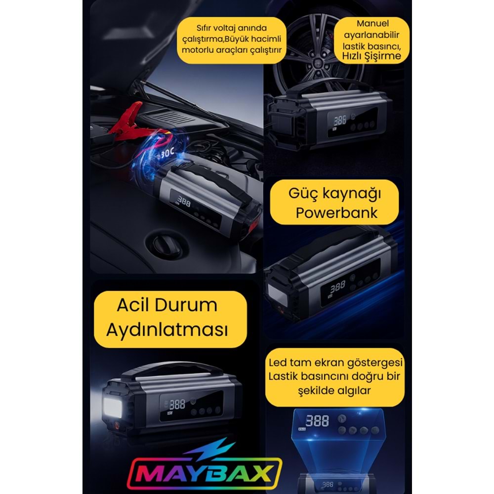 PG-6613 / AKÜ TAKVİYELİ ŞARJLI HAVA POMPASI