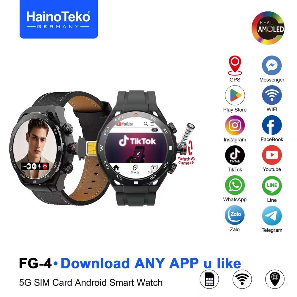 FG-4 SİM KART GİRİŞLİ AKILLI SAAT HAİNOTEKO