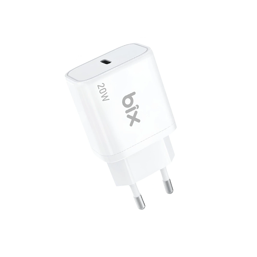 Bix BXPD23 20W USB-C PD 3.0 Akım Korumalı Hızlı Şarj Adaptörü Beyaz