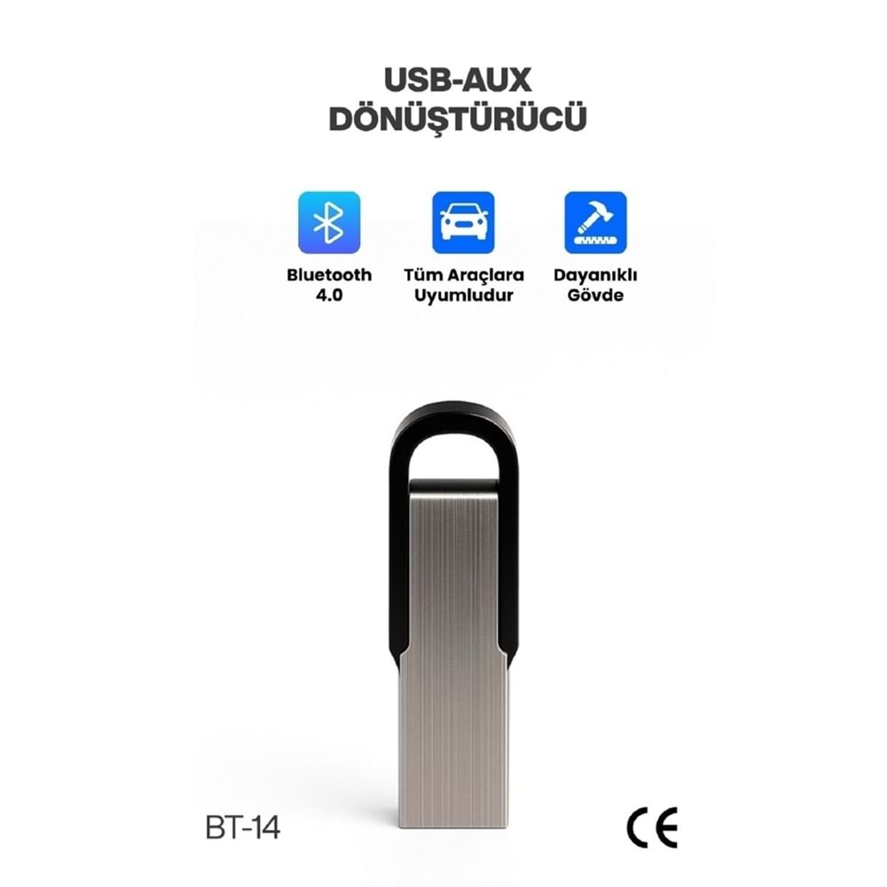 Concord BT-14 Araç Teyp Bluetooth Çevirici | USB Dönüştürücü
