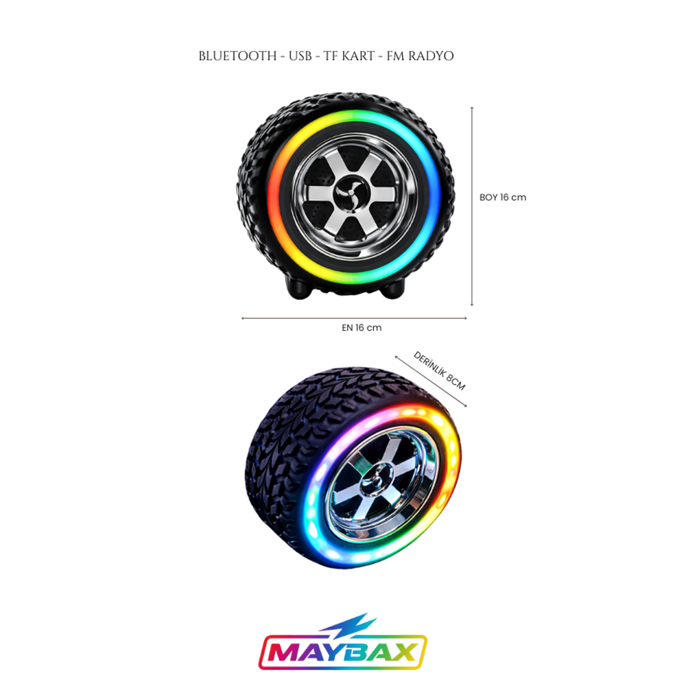 G2389 TEKERLEK MOD SPEAKER PORTABLE WIRELESS