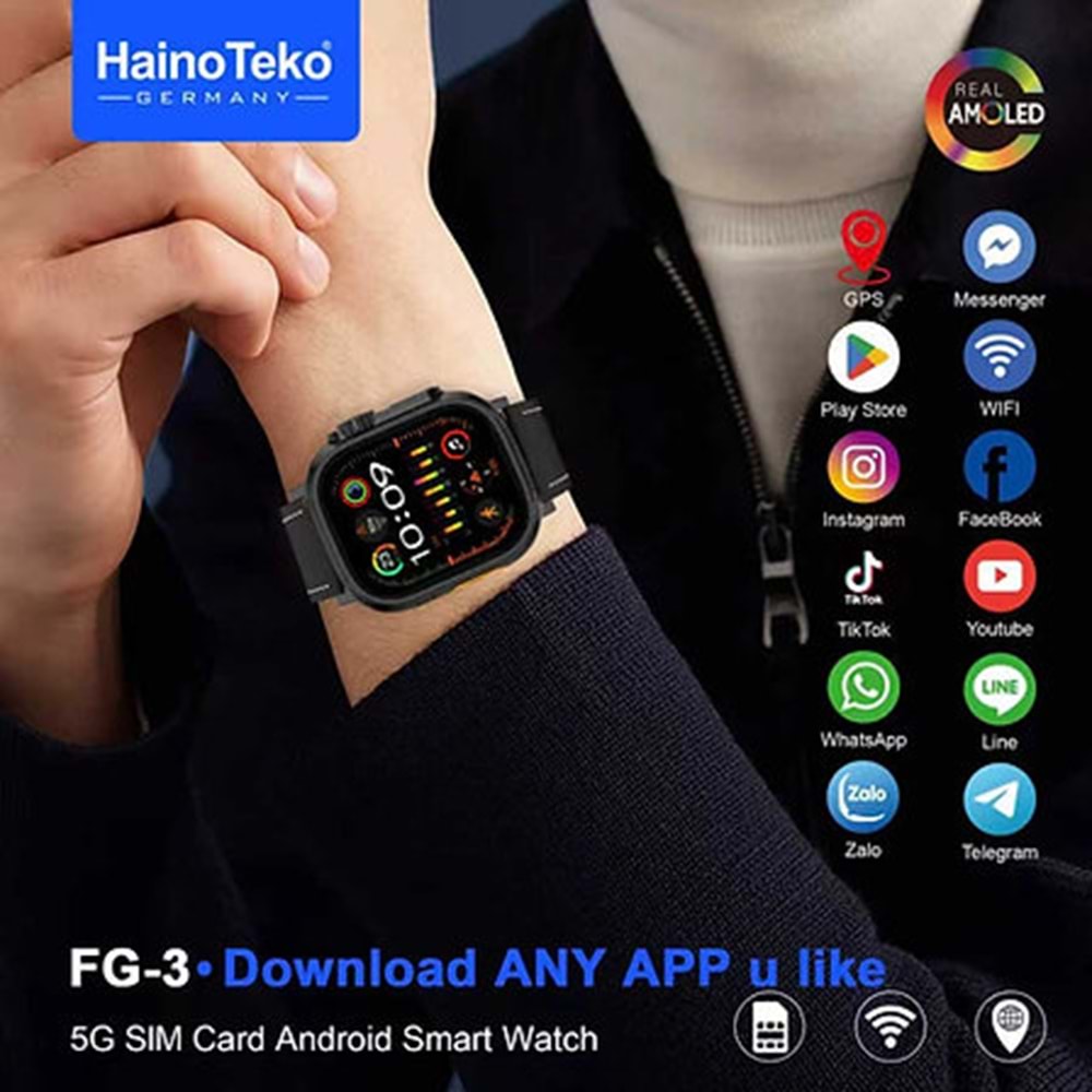 HAİNOTEKO FG-3 SİM KARTLI AKILLI SAATTİ