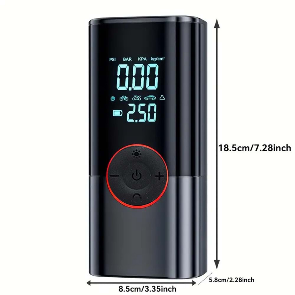 ST-9650 / AKÜ TAKVİYELİ ŞARJLI HAVA POMPASI