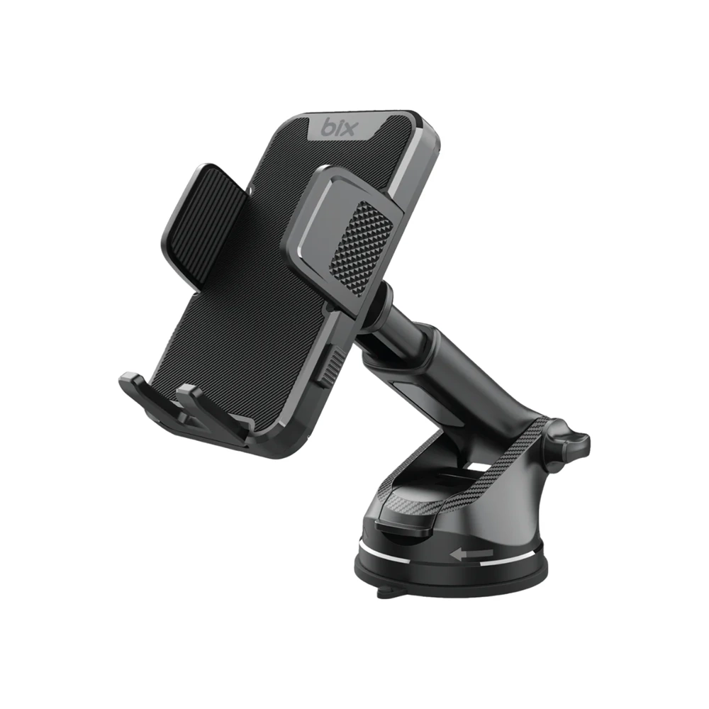 BİX WCH41 Ayarlanabilir Açılı Torpido Üstü Vantuzlu Araç içi Telefon Tutucu Siyah