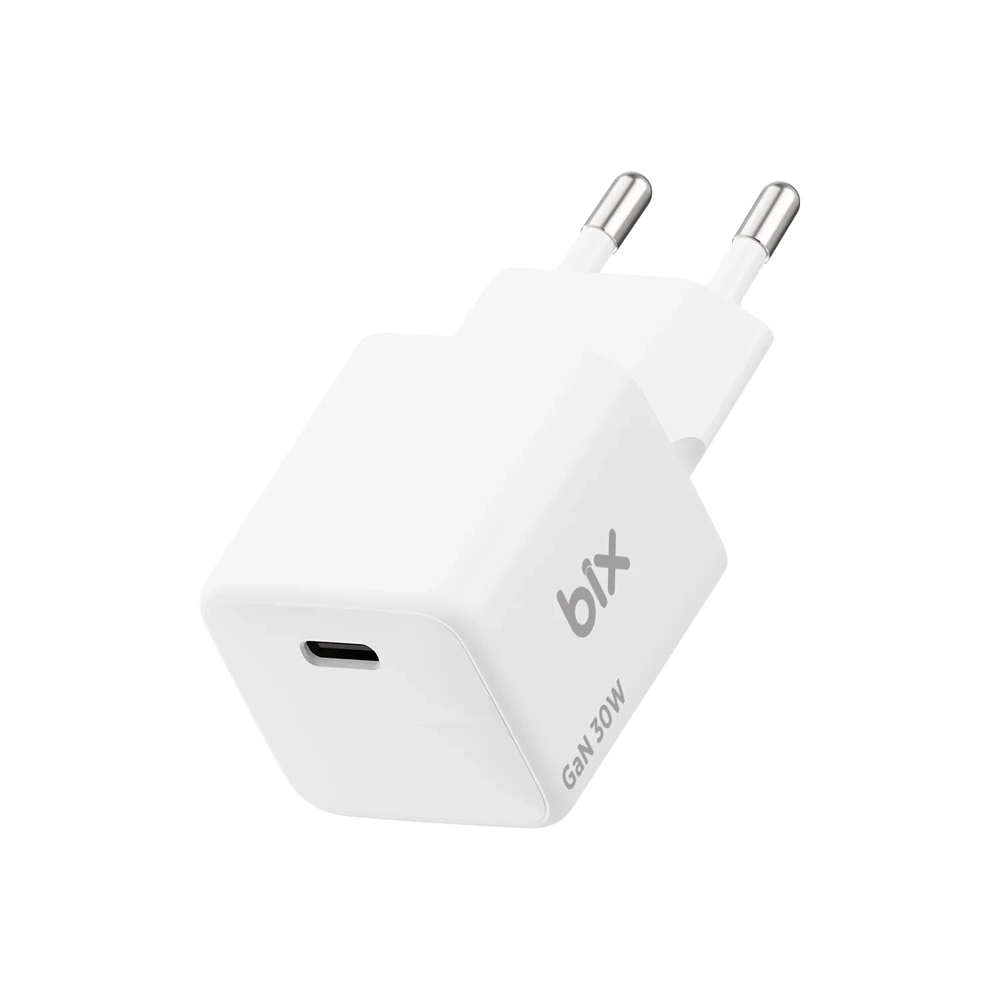 Bix BX1P32G-WT GaN 30W Type-C PD Hızlı Şarj Cihazı Beyaz