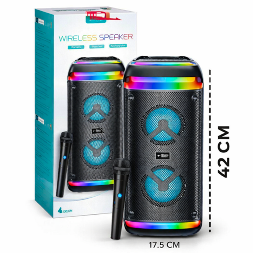 GTS-2088 IŞIKLI KABLOSUZ MİKROFONLU SES SİSTEMİ