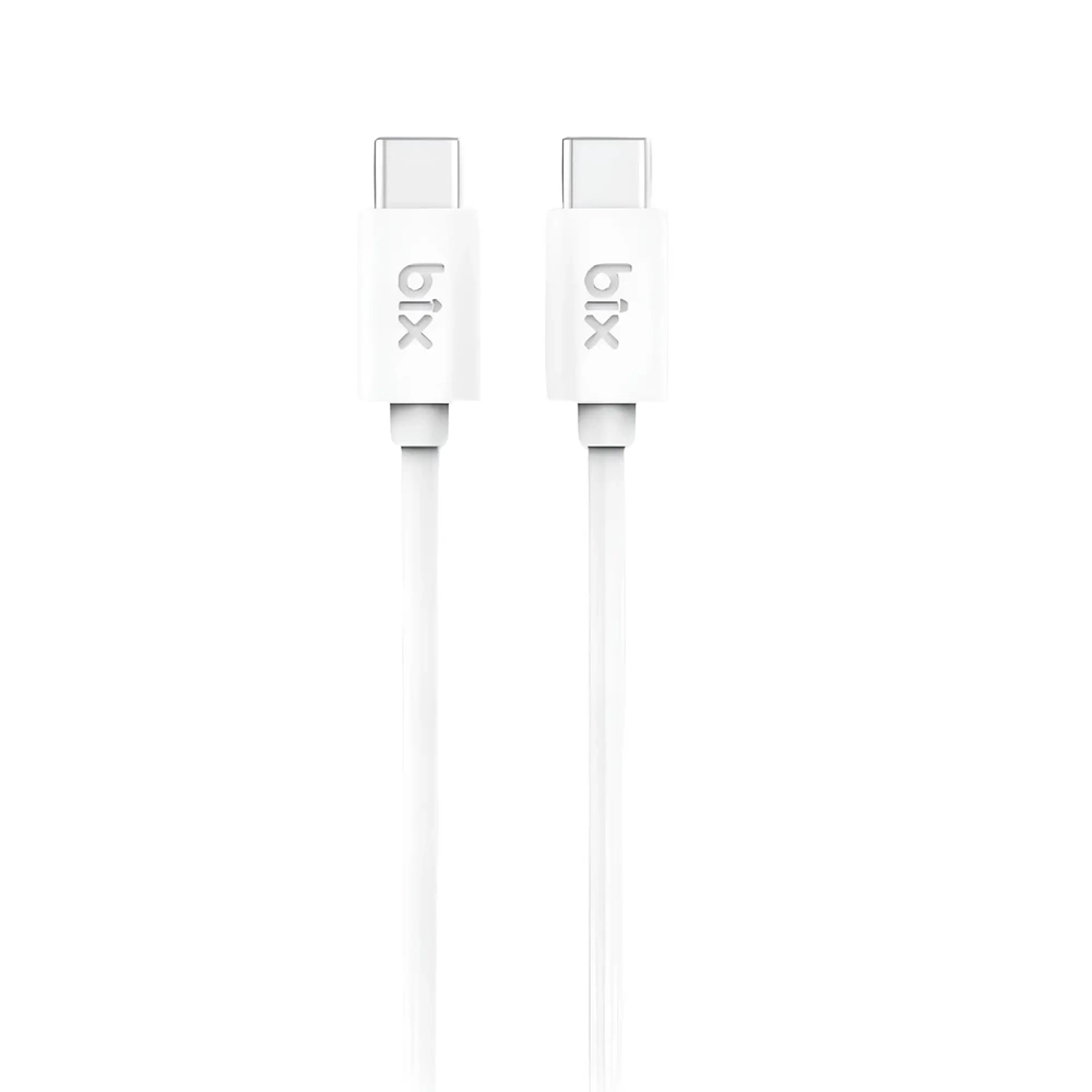 Bix BXUC04C 60W Type-C To Type-C Hızlı Şarj Ve Data Kablosu 1 Metre Beyaz