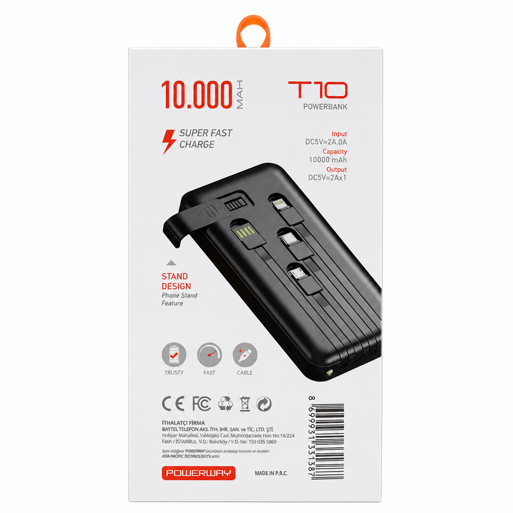 Powerway T10 10000 AMP DG EKS KABLOLU