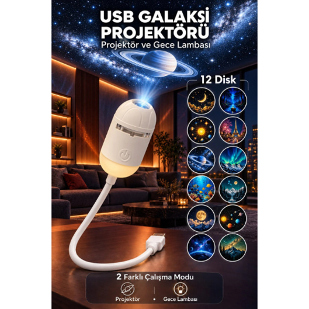 LF-T5 GECE AYDINLATMA 12 UÇLU PROJEKTÖRÜ LEERFEİ