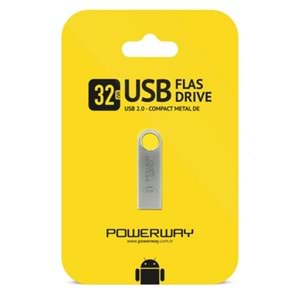 POWERWAY 32 GB USB MİNİ METAL FLASH BELLEK