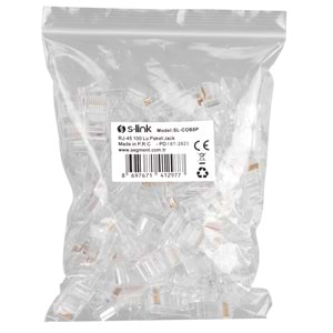 S-LİNK SL-COB8P RJ-45 100 lü PAKET JACK SL-COB8P