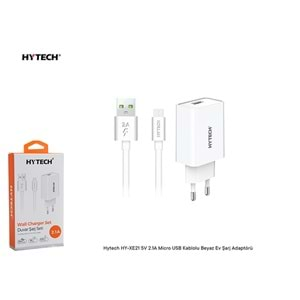 HYTECH HY-XE21 5V 2,1A MİCRO USB KABLOLU EV ŞARJ ADAPTÖRÜ