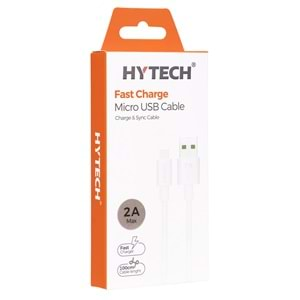 HYTECH HY-X83 1m 2A MİCRO USB Siyah/Beyaz ŞARJ KABLOSU