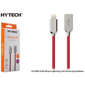 HYTECH HY-X380 2,4A IPHONE LIGHTNİNG 1,5m ŞARJ KABLOSU