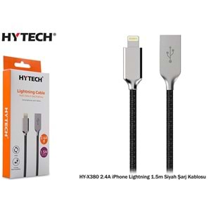 HYTECH HY-X380 2,4A IPHONE LIGHTNİNG 1,5m ŞARJ KABLOSU
