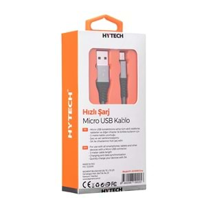 HYTECH HY-X2103M 3A MİCRO USB 3m GRİ DATA + SARJ KABLOSU