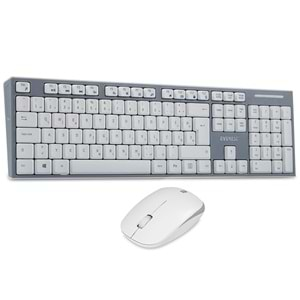 EVEREST KM-6063 BEYAZ-GRİ KABLOSUZ Q M.M KLAVYE+MOUSE SET