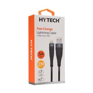 Hytech HY-X3252M 3A iPhone Lightning 2m Gri Şarj Kablosu